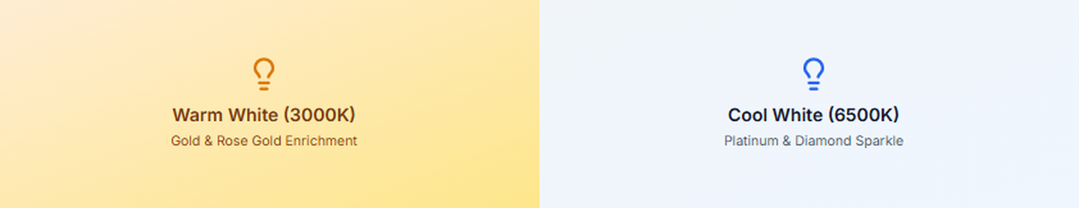 Color temperature impact on metal perception. Color temperature impact on metal perception.