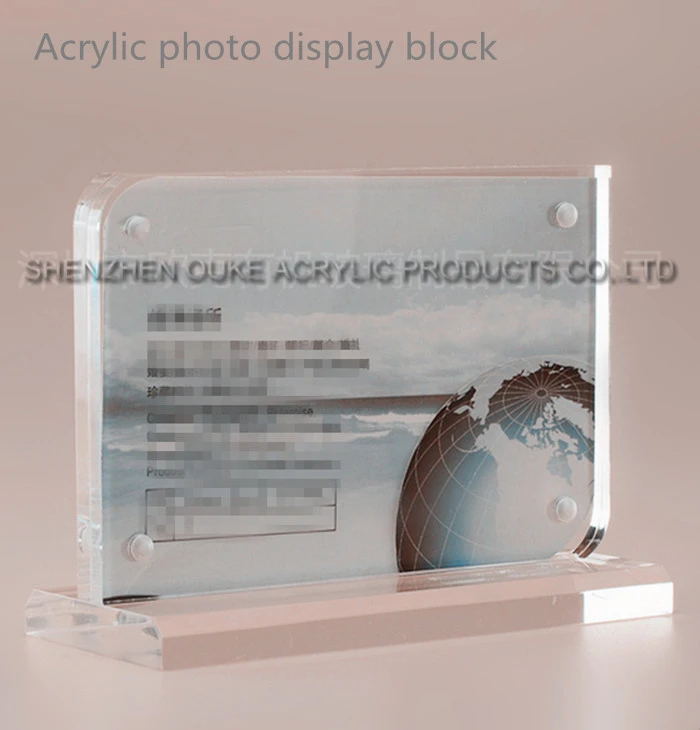 Factory Wholesale Plastic Photo Display Block Frame