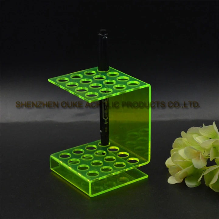 Manufacturer Custom Desktop Clear Pen Display Stand Acrylic Pen Holder