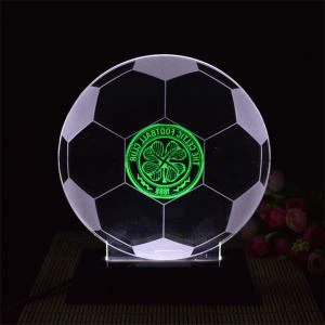 Özel yaratıcı top şekli Led akrilik Led ışıklı ekran Stand aydınlatma göstermek
