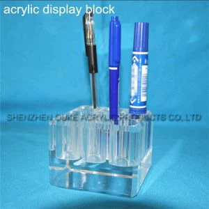 Şeffaf Akrilik Blok Logosu İyi Cilalama Ekran Bloğu ile Butik İçin