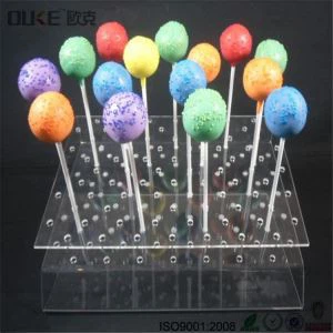 Clear Multi Slots Plastik Lollipop Standı Akrilik Kek Pop Gösterge Standları