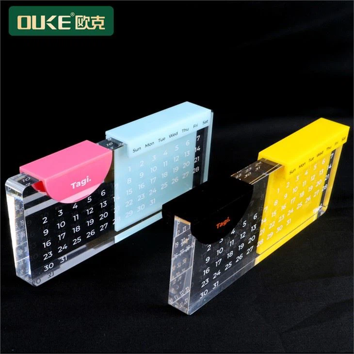 Wholesale Clear Acrylic Desk Calendar With Custom Logo